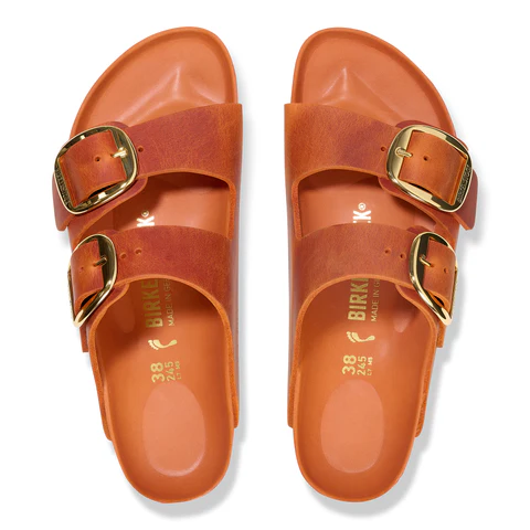 Birkenstock - Arizona Big Buckle Burnt Orange, Oiled Leather - immagine 2
