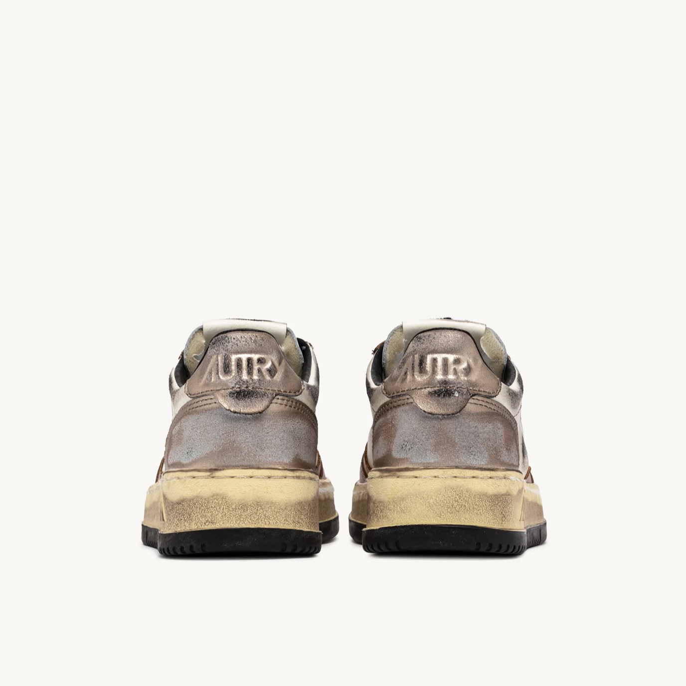 Autry - Sneaker Super Vintage Low in Pelle Metallic Rose - immagine 3