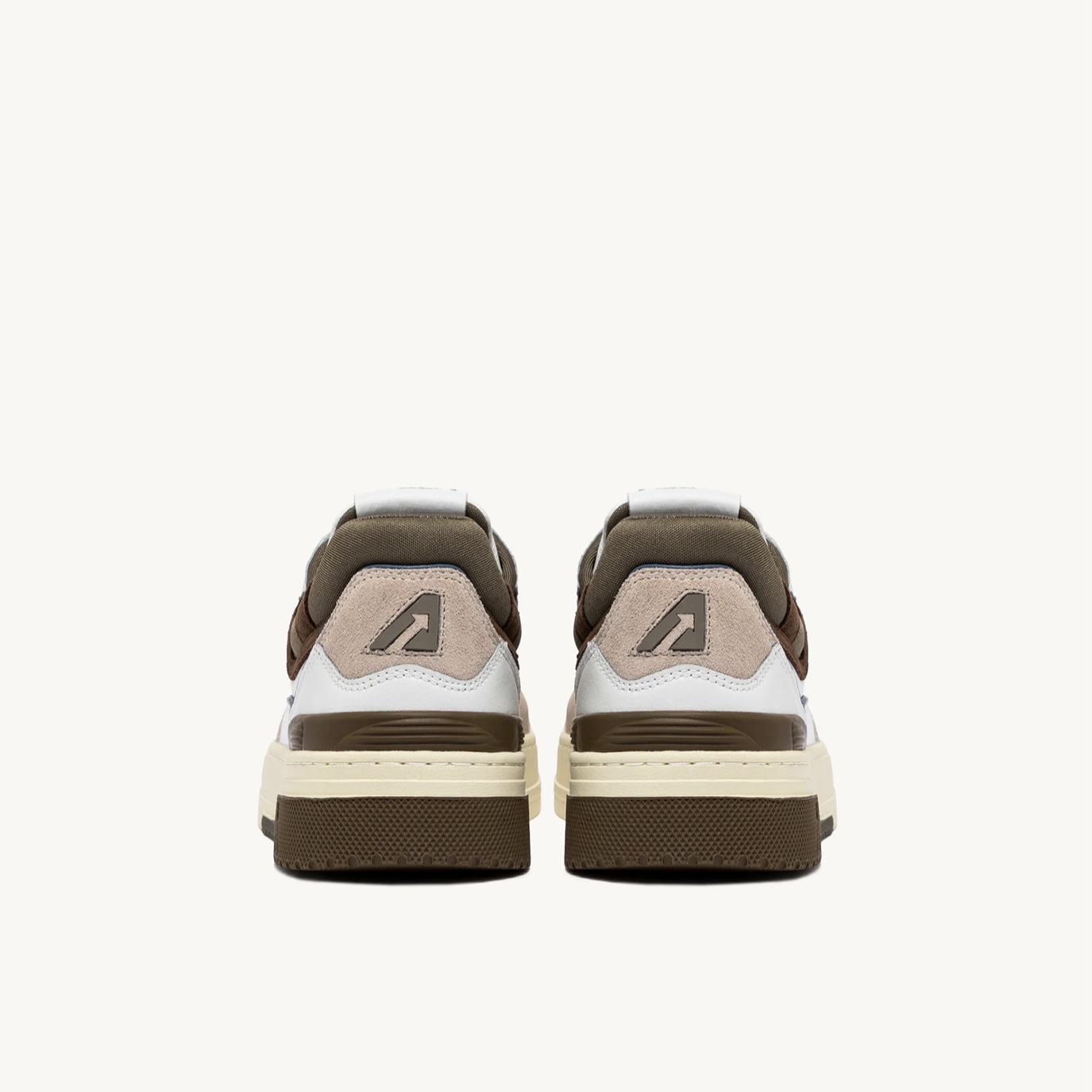Autry - Sneaker CLC Low in Pelle e Suede Bianca Covert Green - immagine 3