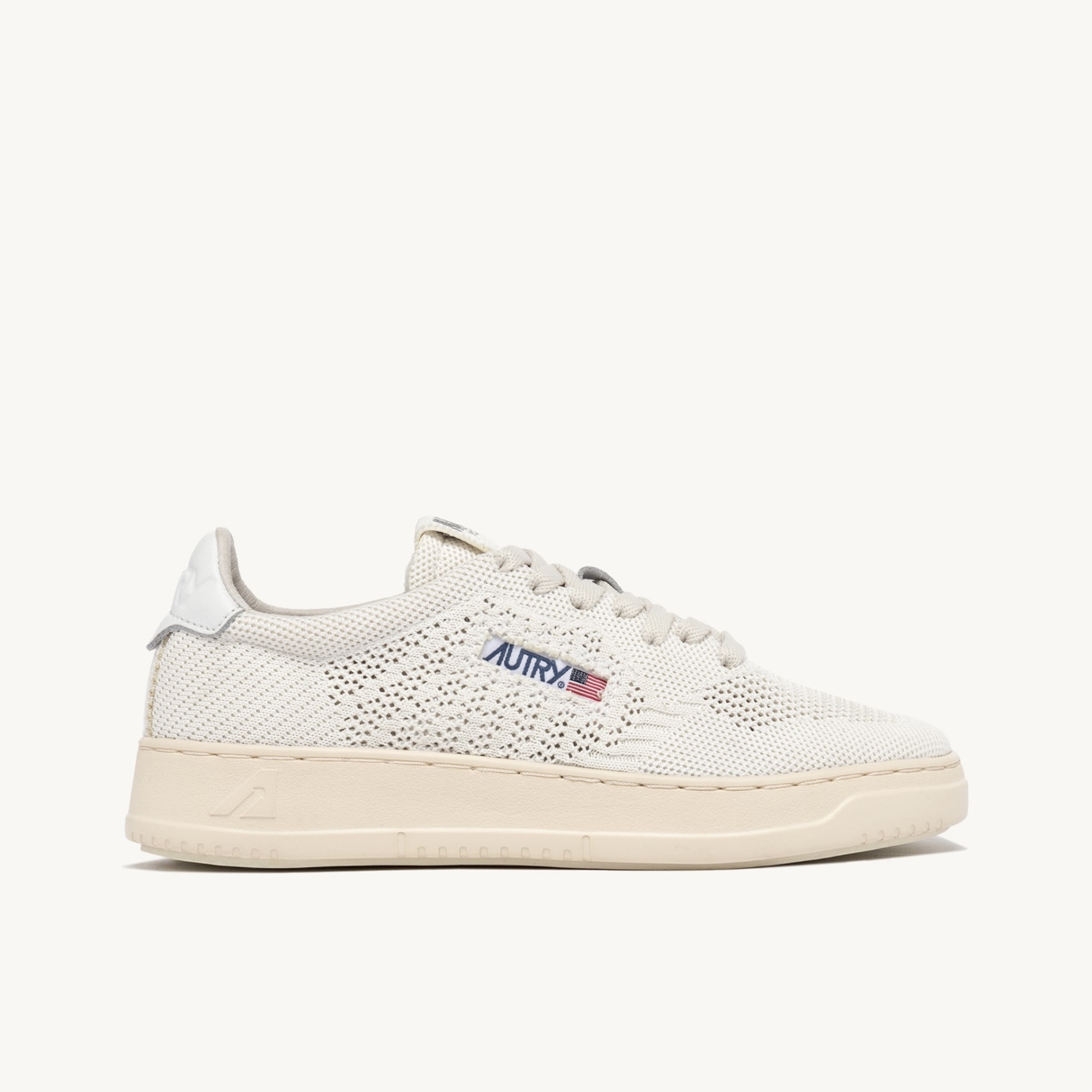Autry - Medalist Easeknit Low in Tessuto Ivory