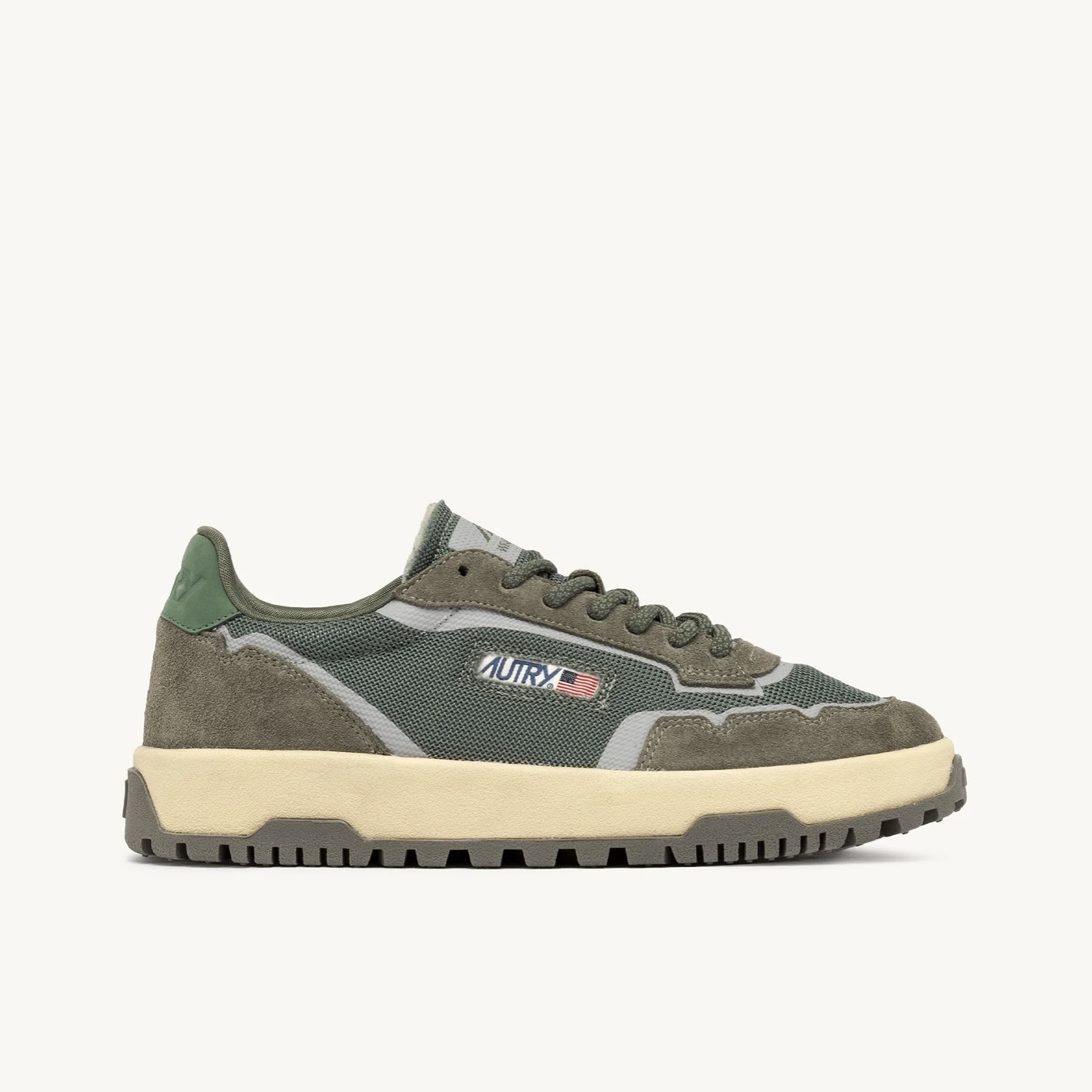 Autry - Wildpace Low in Mesh e Suede Schio Military