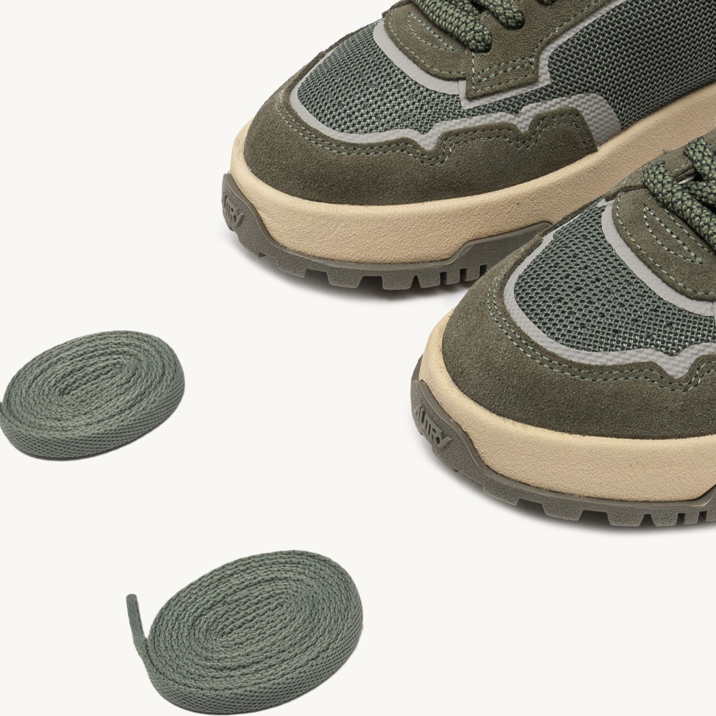 Autry - Wildpace Low in Mesh e Suede Schio Military - immagine 7