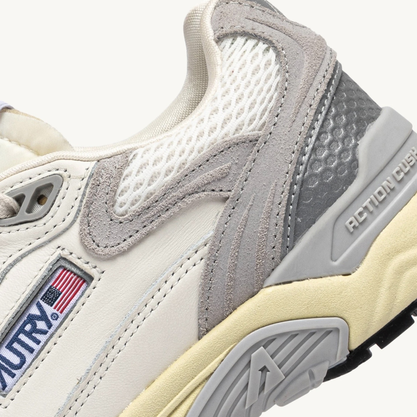 Autry Sneakers Hyperway in Mesh e Suede Bianco Grigio - immagine 6