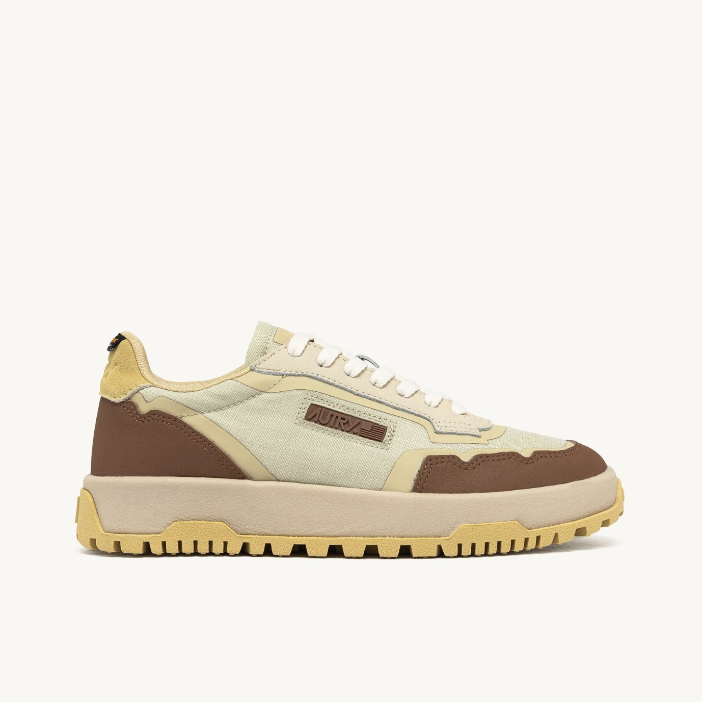 Autry Sneakers Wildpace Low in Nylon Ripstop e Pelle Fog e Thrush