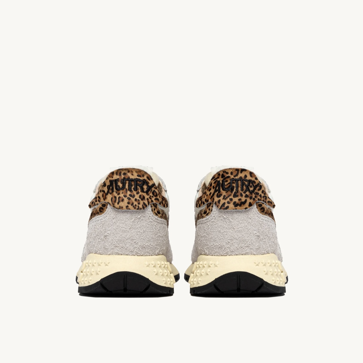 Autry Sneakers Reelwind in Nylon e Suede Bianco Leopard - immagine 3