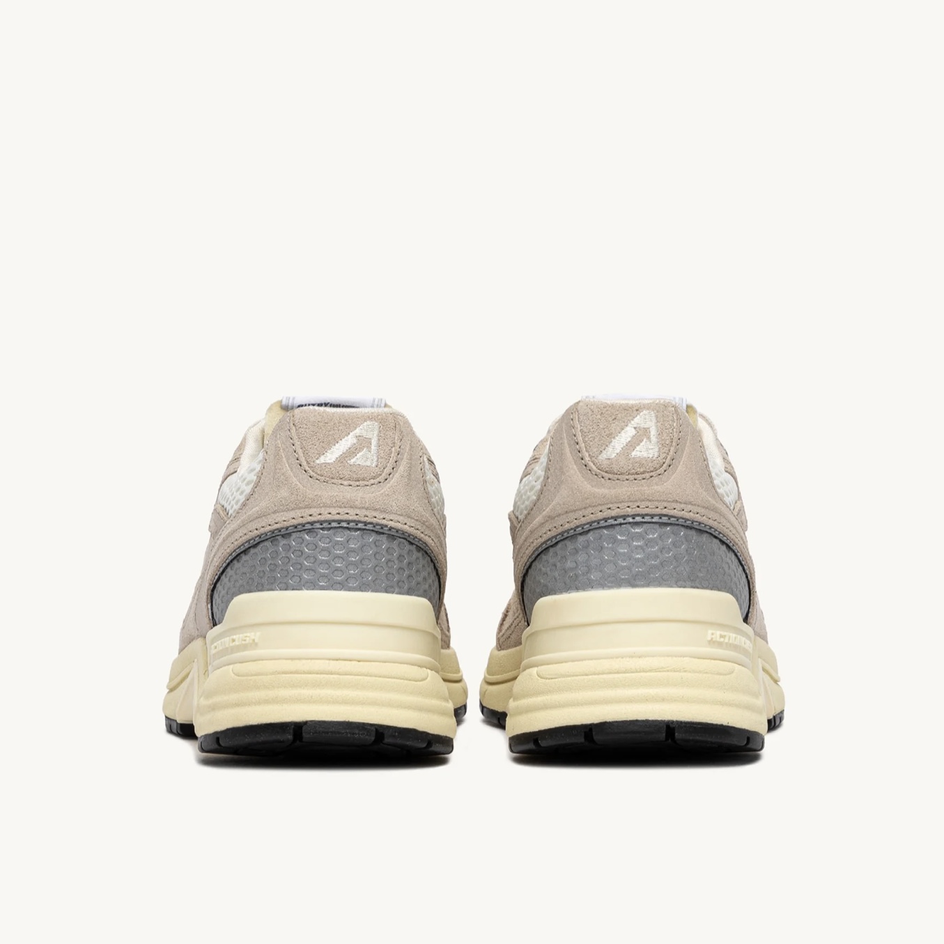 Autry Sneakers Hyperway in Mesh e Suede Sand e Argento - immagine 3