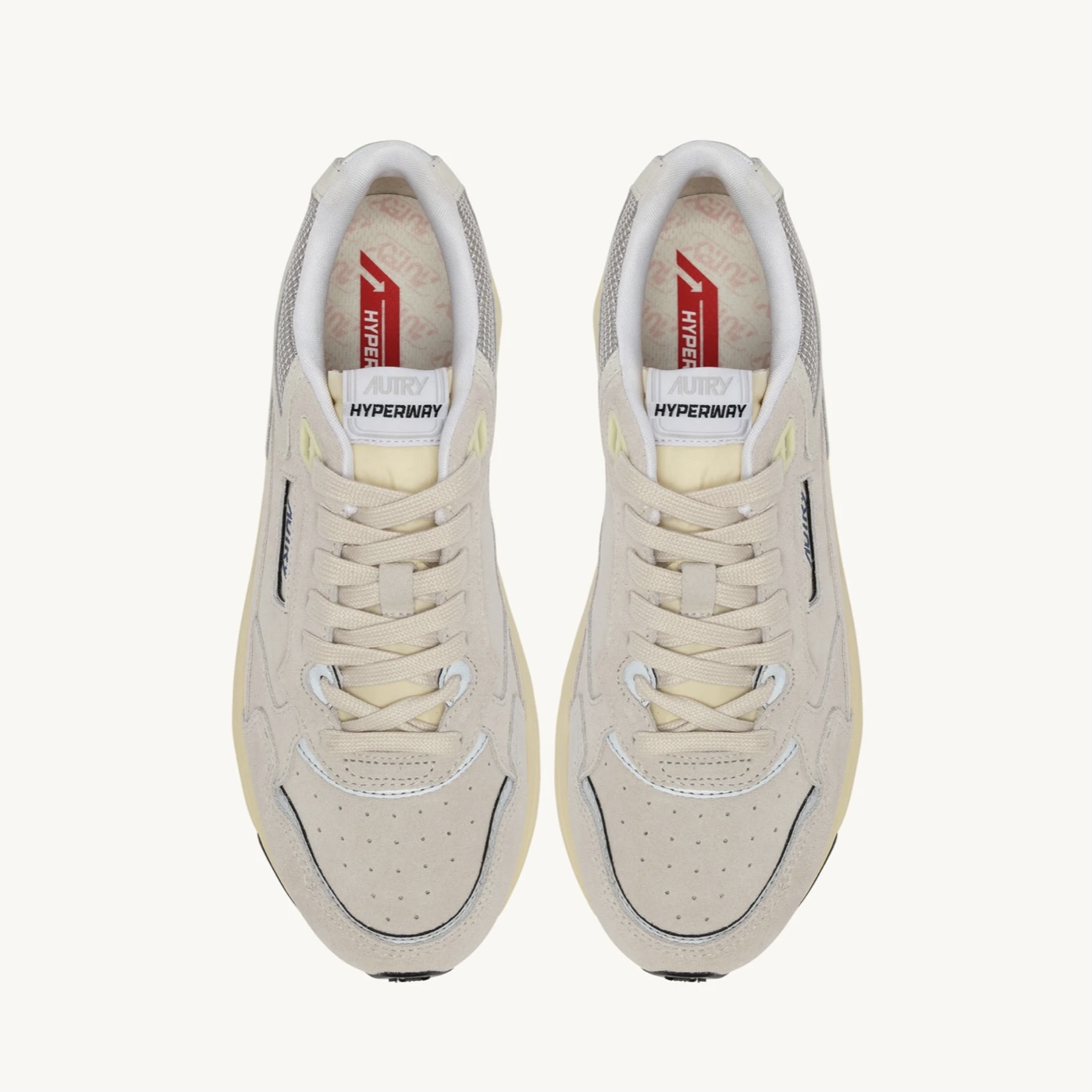 Autry Sneakers Hyperway In Mesh e Suede Bianco Argento - immagine 5