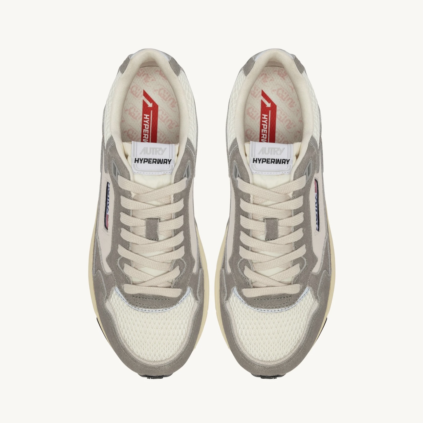 Autry Sneakers Hyperway in Mesh e Suede Bianco Grigio - immagine 5