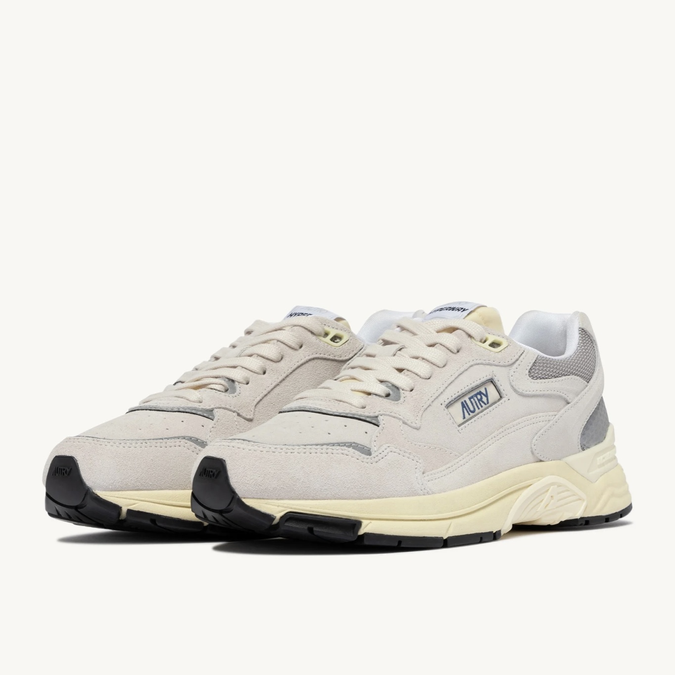 Autry Sneakers Hyperway In Mesh e Suede Bianco Argento - immagine 2